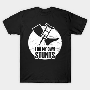 Stunts - Get Well Gift Fractured Broken Knee Cap T-Shirt